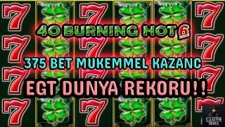 Egt Her Şeyi Fulledik Rekor Kazanç  40 Burning Hot 6 Reels  #egtslotoyunlari #40burninghot #egt