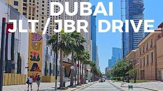 Dubai JLT Jumeirah Lake Towers  JBR Jumeirah Beach Residence  Driving Tour  4K 60fps  2023