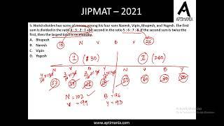JIPMAT 2021 PAPER QUANT SECTION Part 1 by Aayush Sir