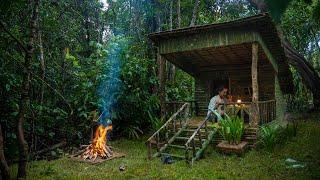 Amazing Girl Build The Most beautiful Bamboo Villa in the Jungle Alone