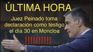 PEDRO SANCHEZ MARTES 30 JULIO 2024 A DECLARAR COMO TESTIGO CASO BEGOÑA GOMEZ Y BARRABES ¡¡¡ BOMBA ¡¡