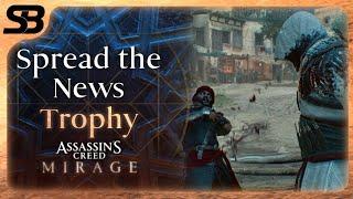 Assassins Creed Mirage - Spread The News Trophy Guide AC Mirage Unlocking Spread The News Trophy