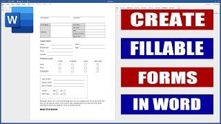 Create Fillable Forms in Word  Digital and Printable Forms
