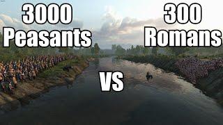 3000 Unarmed Peasants vs 300 Romans  Mount & Blade 2 Bannerlord