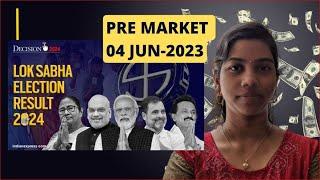 Election Judgement Day - Very Volatile- Pre Market report Nifty & Bank Nifty 04 june 2024 Range