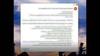 A Javascript Error occurred in the main process Windows 10 \ 8 \ 7 Fixed