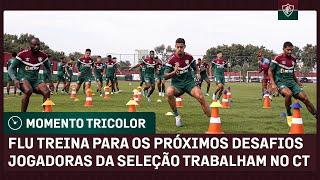 SHOW DE GOLS E DEFESAS NO TREINO DO FLU JOGADORAS DA SELEÇÃO TAMBÉM TREINAM NO CT