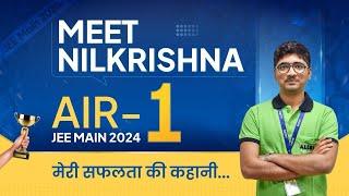 JEE Main 2024 Topper AIR-1 Nilkrishna  Exclusive video of All India Topper  ALLEN