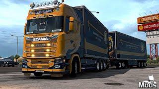 ETS2 1.38 MODS - LKW Tuning ▶️ Scania V8 BDF Tandem Truck Pack 138.00 Basteln mit Maximus