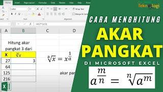 Cara Menghitung Akar Pangkat Di Excel - Rumus Akar Pangkat Di Excel