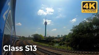 Uttara Devi with Brand New Class S13 Leaving Colombo Fort Station in Sri Lanka - 4K Ultra HD