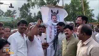 BJP Workers Protest Against Rahul Gandhis Speech in Parliament  News9