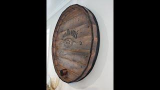 Cool wall decoration with a DIY whiskey barrel to beautify your life with your bare hands.