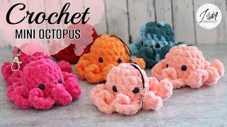 SUPER CUTE & EASY  Crochet mini octopus tutorial *NO SEW* Crochet Amigurumi MINI OCTO #plushies
