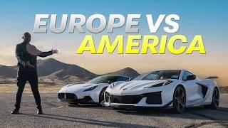 Maserati MC20 vs Corvette Z07 Europe vs USA Track Showdown  4K