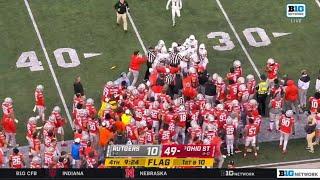 Ohio State vs Rutgers heated moment after late hit on punter