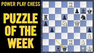 Chess puzzle of the week - White to play  Kozlov vs Shuvalov Title Tuesday blitz 2024