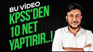 Bu Video KPSSden Çok Net Yaptırır..