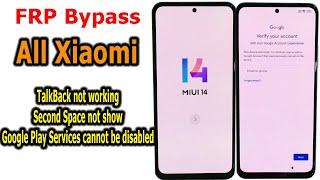 FRP Bypass Google account lock all Xiaomi MIUI 14 android 13 latest security