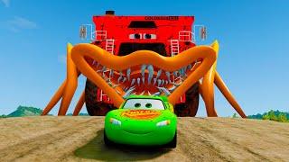 Epic Escape From The Lightning McQueen Eater Colossus XXL Eater Unleashed  McQueen vs Colossus XXL