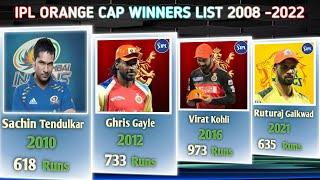 IPL ORANGE CAP WINNERS LIST 2008 - 2023