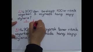 4. SINIF MATEMATİK YÜZER BİNER RİTMİK SAYMA