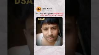 Wake-Up Call  DSAs Message to Busy College Students  #shorts #shortsfeed