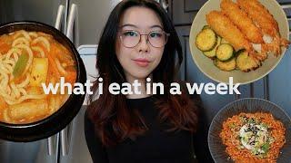  what i eat in a week realistic + asian food 