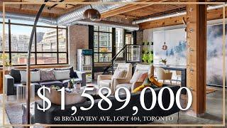 $1589000 - Live Bold & Beautiful At The Broadview Lofts - 68 Broadview Ave Loft 404 Toronto