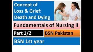 Concept of Loss and Grief Death and Dying  Fundamentals of Nursing II  lectures  BSN Pakistan