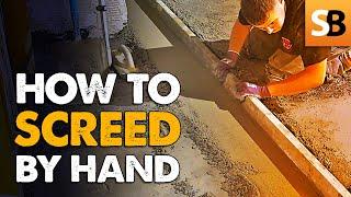 How to Screed a Floor by Hand - Screeding Tips