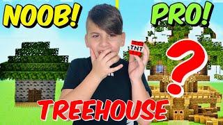 NOOB VS PRO BUILD BATTLE ΔΕΝΤΡΟΣΠΙΤΟ ΣΕ 10 ΛΕΠΤΑ MINECRAFT FAMOUS GAMES  @LetsPlayKristina