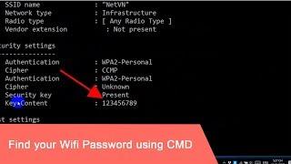 CMD  Show Wi-Fi Password  Windows 10  11  NETVN