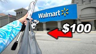 $100 Walmart BUDGET Fishing Challenge RodReelLures 2024