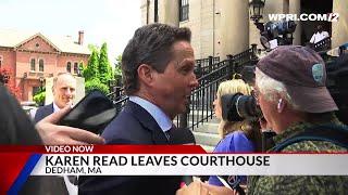 Video Now Karen Read met with cheering crowd as she leaves the courtroom