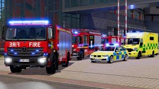 Emergency Call 112 - London TLF3000 Water Tank Responding 4K