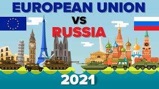EUROPEAN UNION EU vs RUSSIA 2021 - Who Would Win? ArmyMilitary Comparison