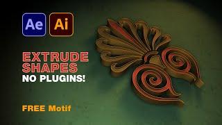 After Effects Extrude AI File NO Plugins Extrude Logo