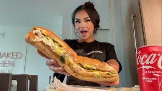 FOOT LONG SANDWICH MUKBANG