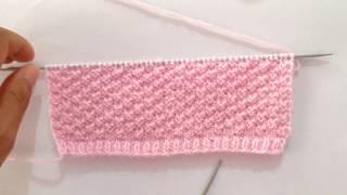 Simple Reversible Knitting Stitch Pattern For Babies BlanketSweaterCardigan