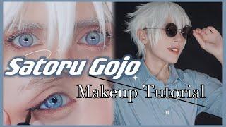 Satoru Gojo Cosplay Makeup Tutorial ⭒ Jujutsu Kaisen Transformation
