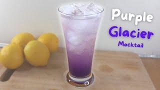Purple Glacier Mocktail   Apple juice recipe non alcoholic