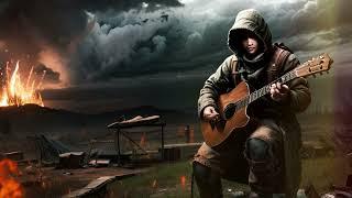 1 Hour of Post Apocalyptic Acoustic Guitar RPG-Genre Inspired with Campfire Ambience