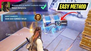 Search rare or buried treasure chests Fortnite