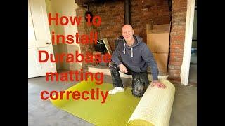 Durabase tile matting how to install the correct way