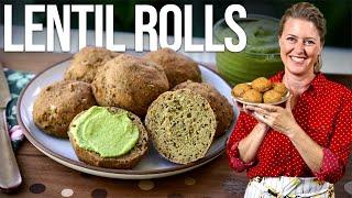 NEED BREAD?? Try These Gluten-Free Vegan Lentil Rolls w Garlic Spread
