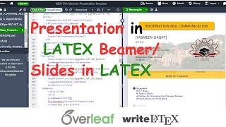 How to make Presentation in Latex Beamer Overleaf  Slides in Latex