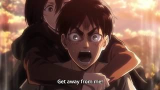 Eren Uses The Coordinate and Saves Mikasa  Eren vs Reiner and Bertholdt HD