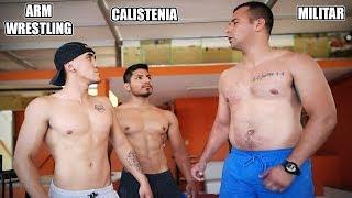 CALISTENIA vs MILITAR vs ARMWRESTLING  Entrenamiento Militar Calistenia & Lucha de Brazos