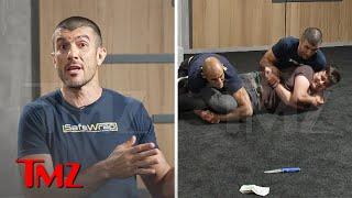 MMAs Rener Gracie Demonstrates Safer SafeWrap Restraining Method on TMZ Staffer  TMZ Live